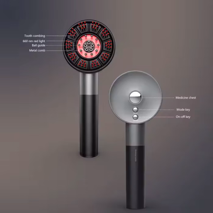 Perie Masaj Scalp cu Terapie cu Lumină Roșie - imagine 3